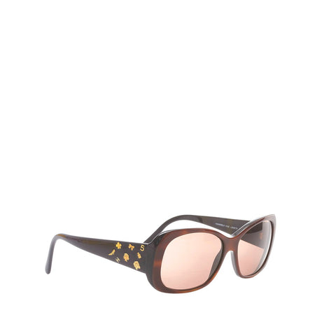 シャネル サングラス 5123 c 818 73 ブラック ブラウン プラスチック レディース CHANEL 【中古】