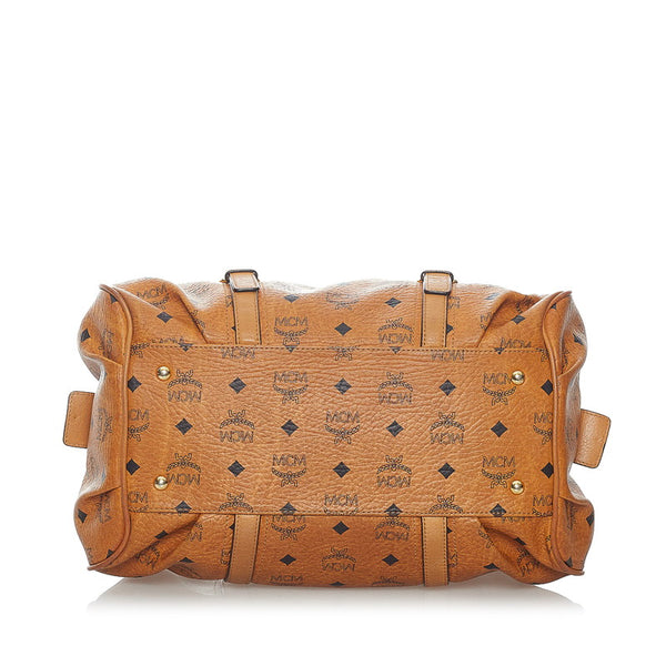 エム シー エム ヴィセトス ハンドバッグ ブラウン レザー レディース MCM 【中古】