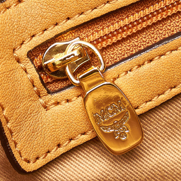 エム シー エム ヴィセトス ハンドバッグ ブラウン レザー レディース MCM 【中古】