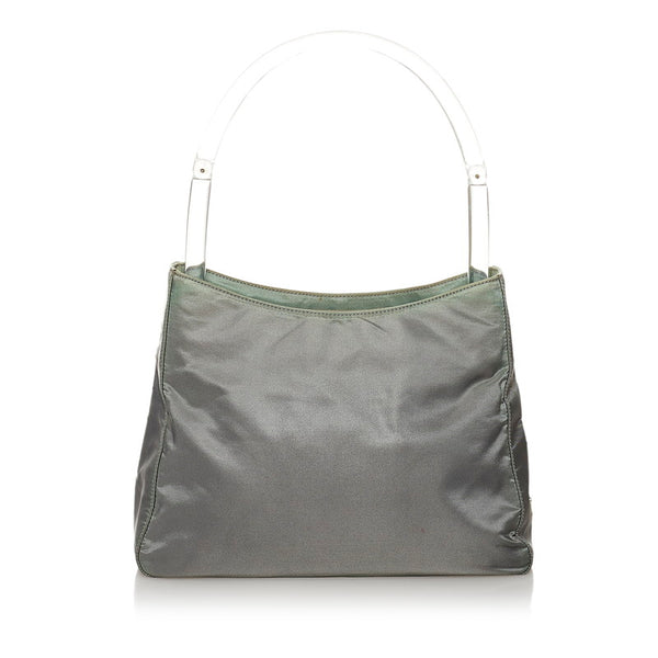 プラダ ポコノ ハンドバッグ B8835 カーキ クリア ナイロン プラスチック レディース PRADA 【中古】
