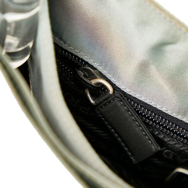 プラダ ポコノ ハンドバッグ B8835 カーキ クリア ナイロン プラスチック レディース PRADA 【中古】