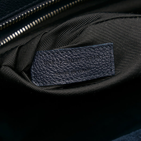 サンローラン カバ リヴゴーシュ ハンドバッグ ネイビー レザー レディース SAINT LAURENT 【中古】