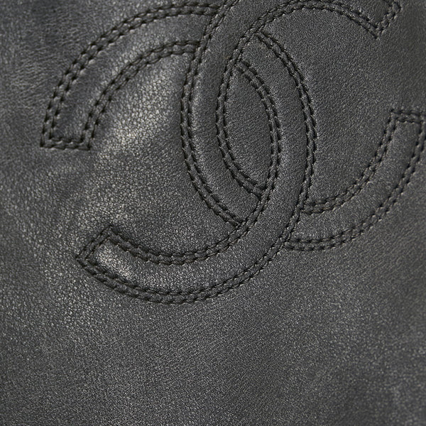 シャネル ココマーク ショルダーバッグ ブラック ラムスキン レディース CHANEL 【中古】