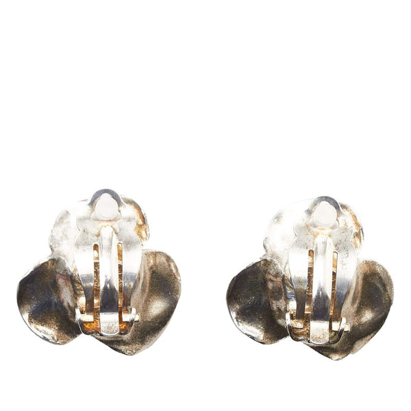 シャネル ココマーク フラワー イヤリング シルバー メタル レディース CHANEL 【中古】