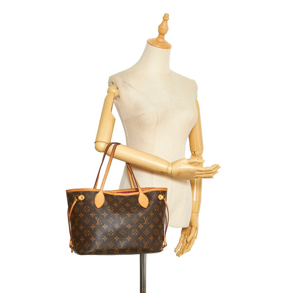 ルイ ヴィトン モノグラム ネヴァーフルPM ハンドバッグ トートバッグ M40155 ブラウン PVC レザー レディース LOUIS VUITTON 【中古】