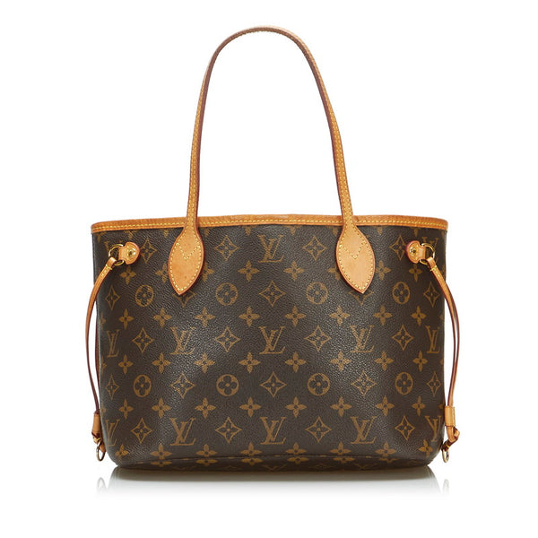 ルイ ヴィトン モノグラム ネヴァーフルPM ハンドバッグ トートバッグ M40155 ブラウン PVC レザー レディース LOUIS VUITTON 【中古】