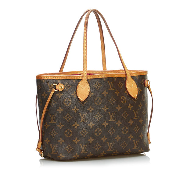 ルイ ヴィトン モノグラム ネヴァーフルPM ハンドバッグ トートバッグ M40155 ブラウン PVC レザー レディース LOUIS VUITTON 【中古】