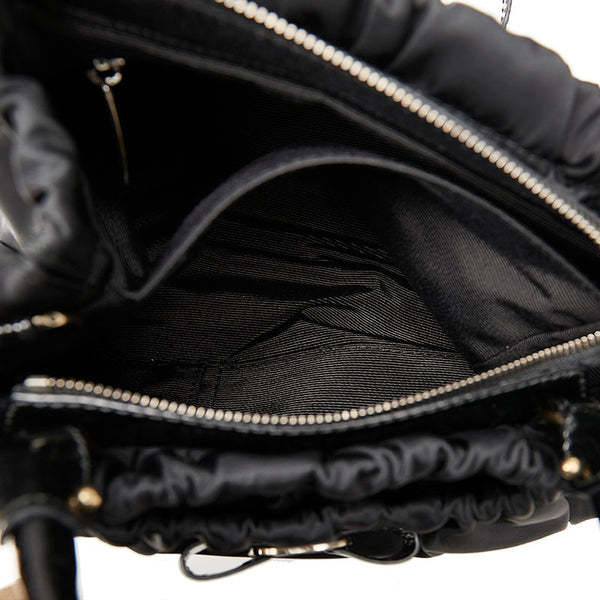 サルヴァトーレフェラガモ ヴァラリボン ブラック ナイロン パテントレザー ハンドバッグ ショルダーバッグ 2WAY レディース Salvatore Ferragamo 【中古】