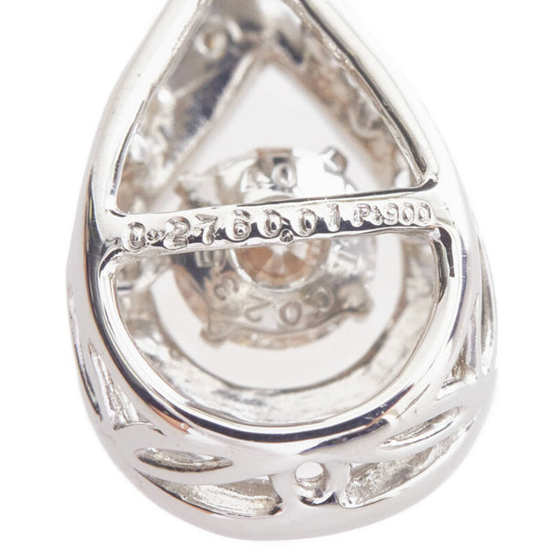Pt900 プラチナ Pt850 プラチナ ダイヤ0.276ct ダイヤ0.01ct ネックレス レディース 【中古】