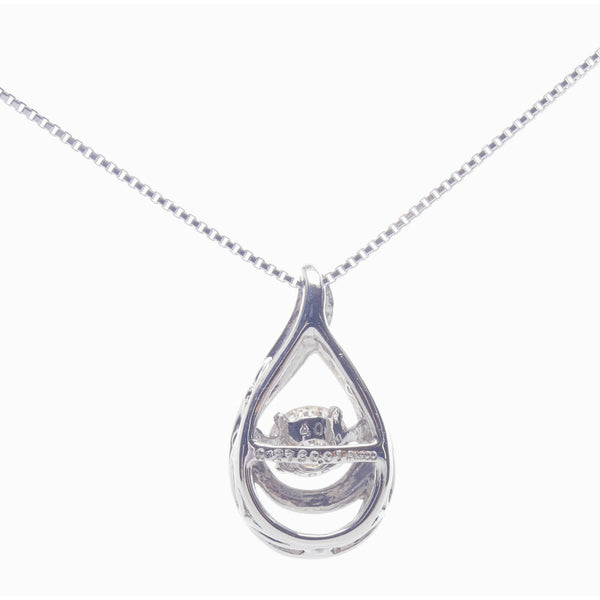 Pt900 プラチナ Pt850 プラチナ ダイヤ0.276ct ダイヤ0.01ct ネックレス レディース 【中古】