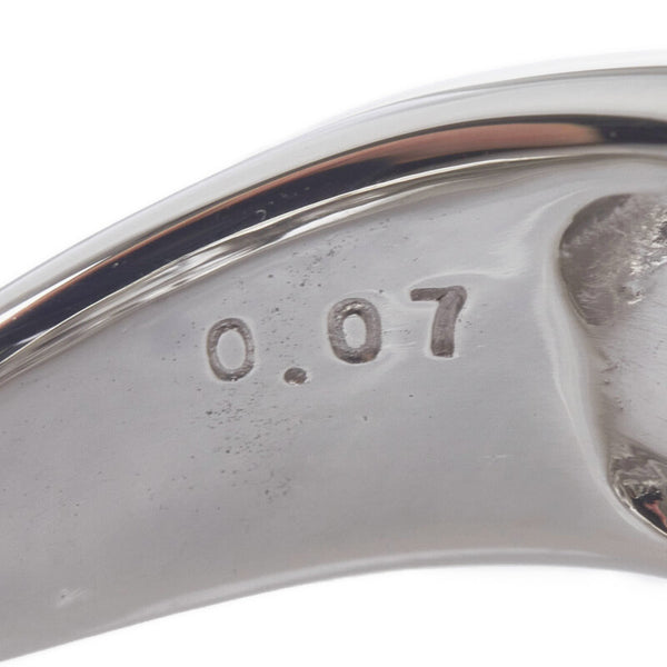 Pt900 プラチナ 黒蝶真珠11mm ダイヤ0.07ct リング 指輪 レディース 10.5号 【中古】