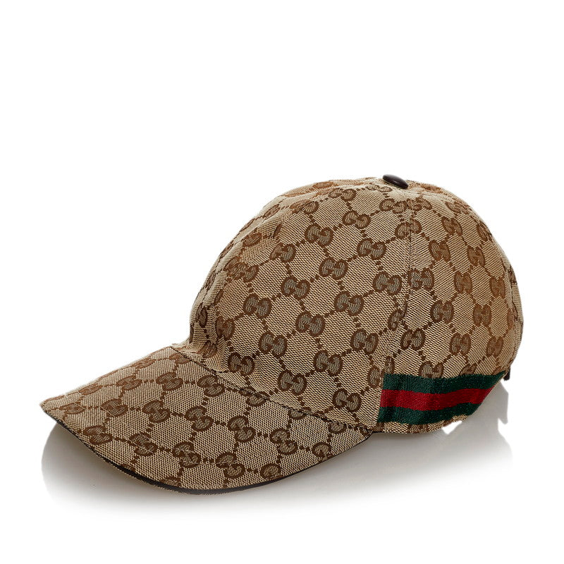 グッチ GGキャンバス ベースボールキャップ L 200035 ベージュ ポリエステル コットン ポリアミド キャップ レディース GUCCI 【中古】
