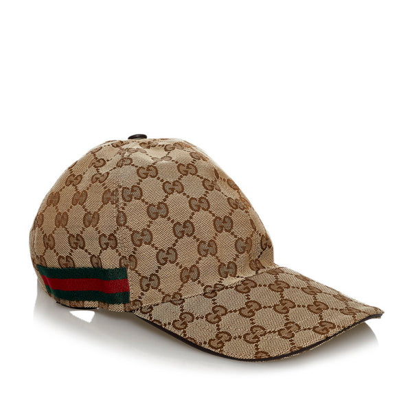 グッチ GGキャンバス ベースボールキャップ L 200035 ベージュ ポリエステル コットン ポリアミド キャップ レディース GUCCI 【中古】