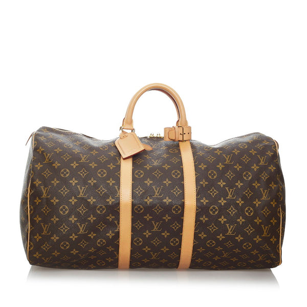 ルイ ヴィトン モノグラム キーポル55 ボストンバッグ M41424 ブラウン PVC レザー レディース LOUIS VUITTON 【中古】