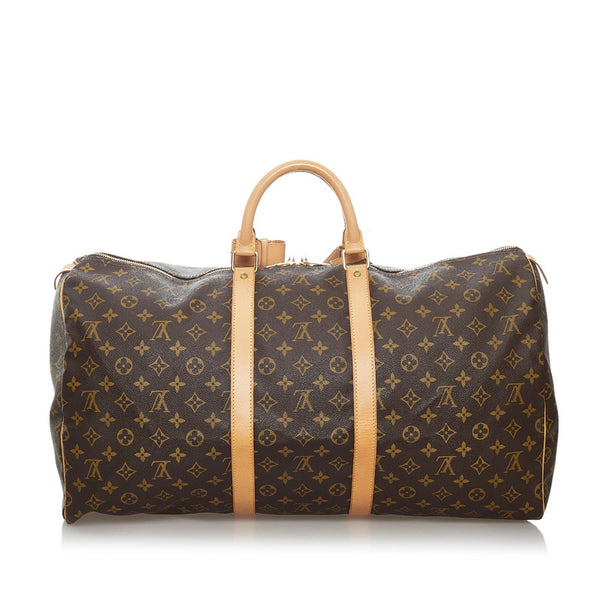 ルイ ヴィトン モノグラム キーポル55 ボストンバッグ M41424 ブラウン PVC レザー レディース LOUIS VUITTON 【中古】