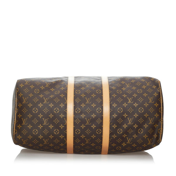 ルイ ヴィトン モノグラム キーポル55 ボストンバッグ M41424 ブラウン PVC レザー レディース LOUIS VUITTON 【中古】