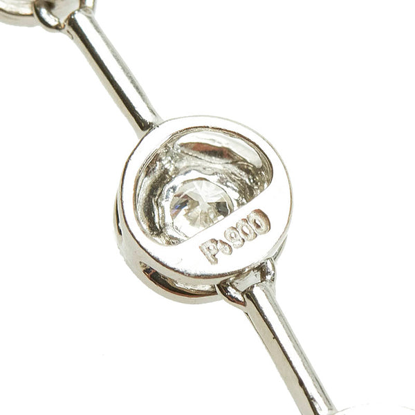 Pt900 プラチナ Pt850 プラチナ ダイヤ0.30ct ネックレス レディース 【中古】
