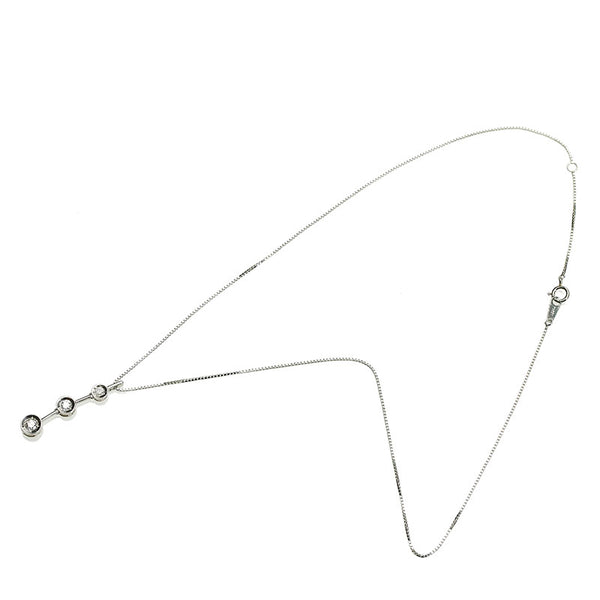 Pt900 プラチナ Pt850 プラチナ ダイヤ0.30ct ネックレス レディース 【中古】