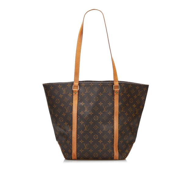 ルイ ヴィトン モノグラム サックショッピング トートバッグ ショルダーバッグ M51108 ブラウン PVC レザー レディース LOUIS VUITTON 【中古】