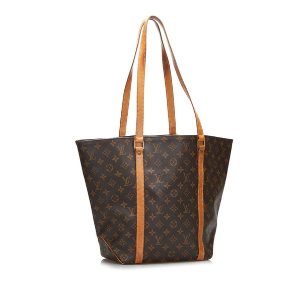 ルイ ヴィトン モノグラム サックショッピング トートバッグ ショルダーバッグ M51108 ブラウン PVC レザー レディース LOUIS VUITTON 【中古】