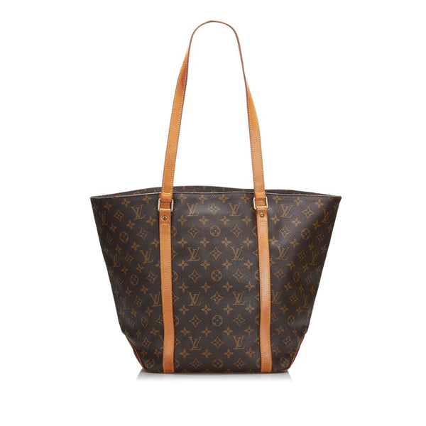 ルイ ヴィトン モノグラム サックショッピング トートバッグ ショルダーバッグ M51108 ブラウン PVC レザー レディース LOUIS VUITTON 【中古】