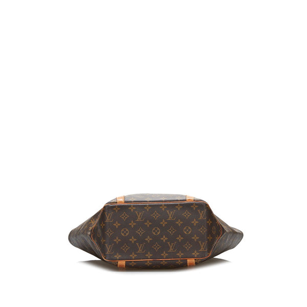 ルイ ヴィトン モノグラム サックショッピング トートバッグ ショルダーバッグ M51108 ブラウン PVC レザー レディース LOUIS VUITTON 【中古】