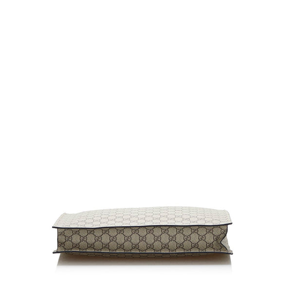 グッチ GGスプリーム トートバッグ ショルダーバッグ ２WAY 456217 ベージュ ブラウン PVC レザー レディース GUCCI 【中古】