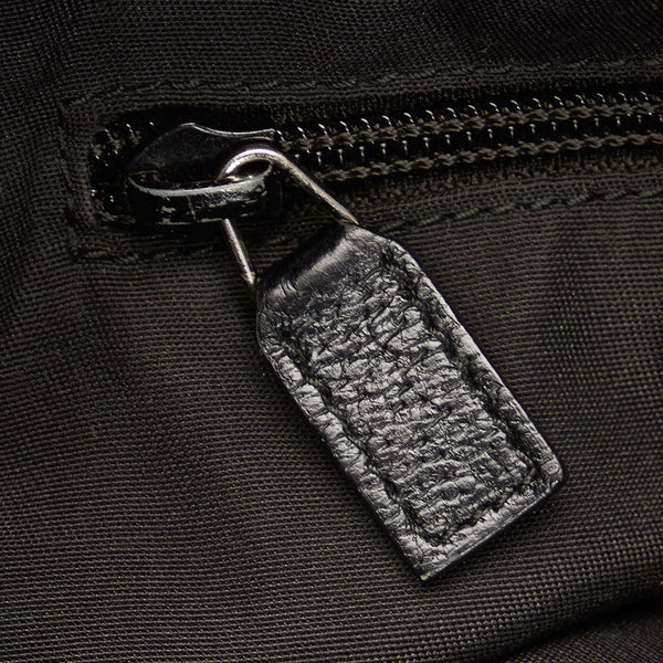 グッチ GGキャンバス シェリーライン ハンドバッグ トートバッグ 131228 ブラック キャンバス レザー レディース GUCCI 【中古】