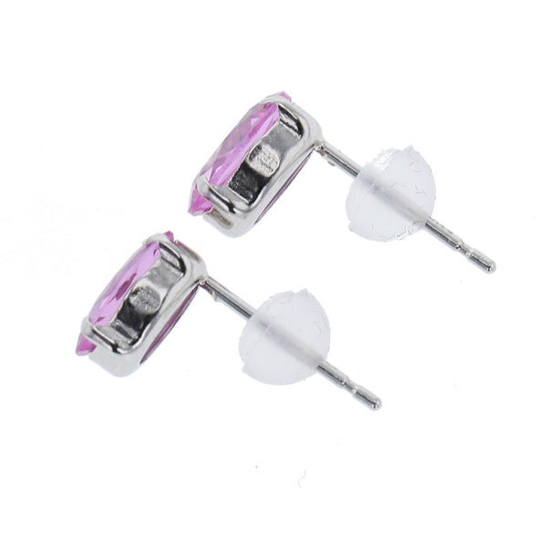 Pt900 プラチナ ピンクトパーズ0.90ct×2 ピアス レディース 中古