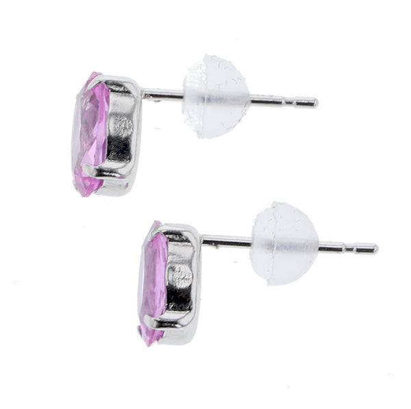 Pt900 プラチナ ピンクトパーズ0.90ct×2 ピアス レディース 中古