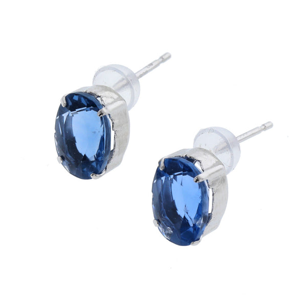 Pt900 プラチナ フローライト1.40ct×2 ピアス レディース 中古
