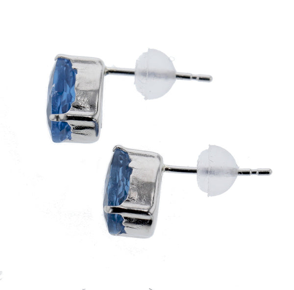 Pt900 プラチナ フローライト1.40ct×2 ピアス レディース 中古