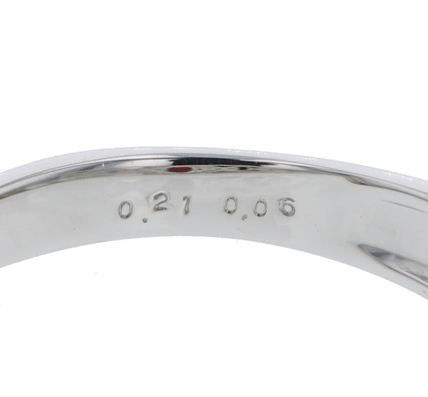 Pt950 プラチナ レッドべリル0.21ct ダイヤ0.06ct リング 指輪 レディース 11号 中古
