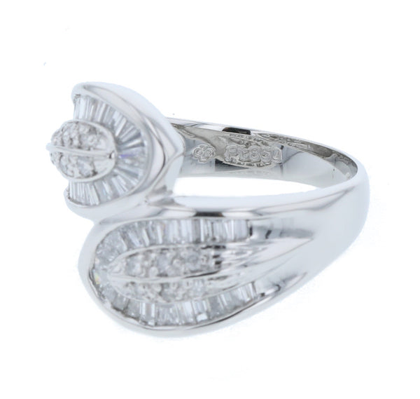 Pt850 プラチナ ダイヤ1.00ct リング 指輪 レディース 12号 中古