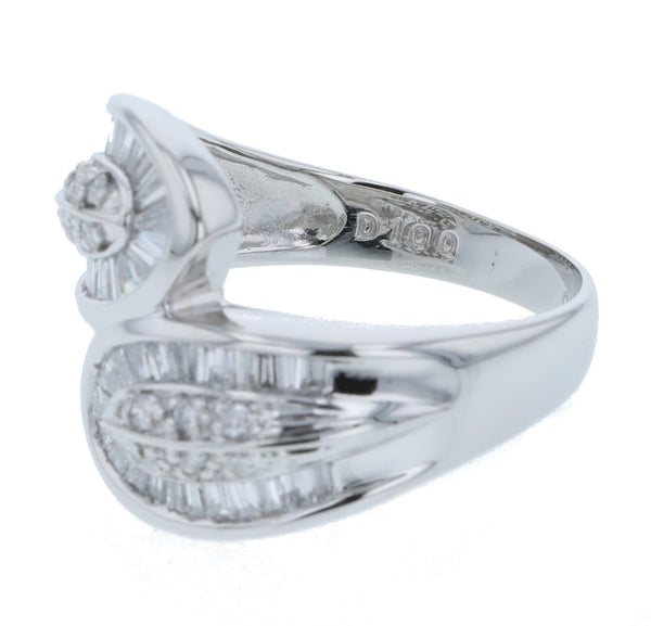 Pt850 プラチナ ダイヤ1.00ct リング 指輪 レディース 12号 中古