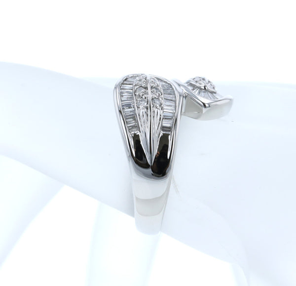 Pt850 プラチナ ダイヤ1.00ct リング 指輪 レディース 12号 中古