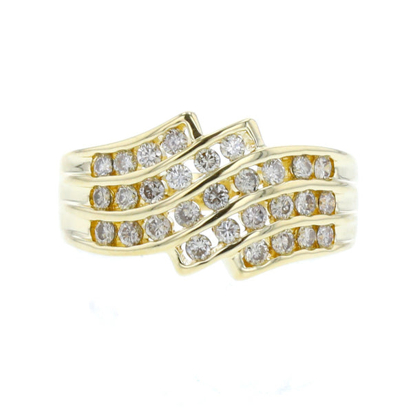 K18YG イエローゴールド ダイヤ0.56ct リング 指輪 レディース 10号 【中古】