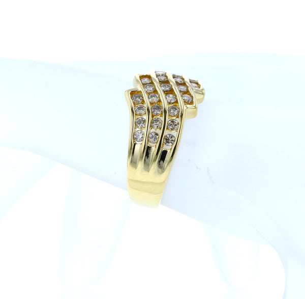 K18YG イエローゴールド ダイヤ0.56ct リング 指輪 レディース 10号 【中古】