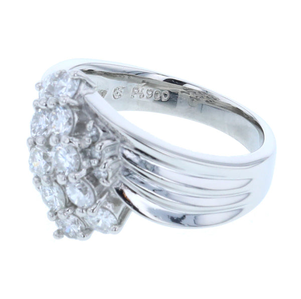 Pt900 プラチナ ダイヤ1.00ct リング 指輪 レディース 12号 中古