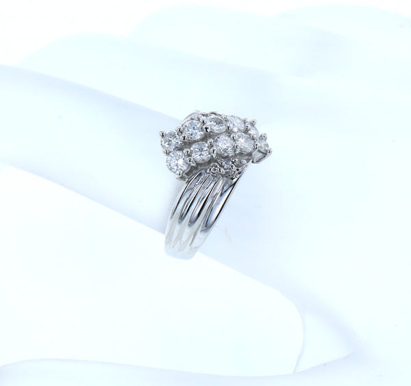 Pt900 プラチナ ダイヤ1.00ct リング 指輪 レディース 12号 中古