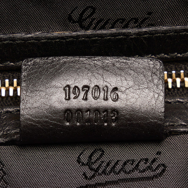 グッチ ヒステリア ハンドバッグ ショルダーバッグ 2WAY 197016 ブラック エナメル レザー レディース GUCCI 【中古】