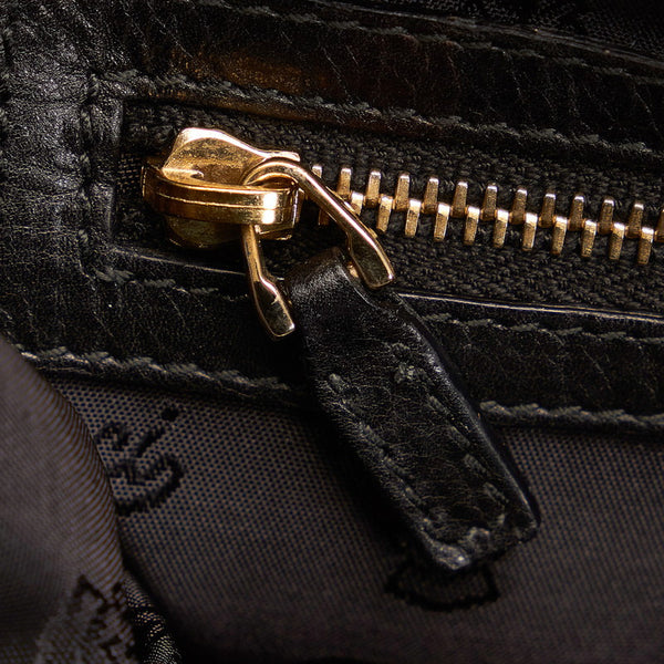 グッチ ヒステリア ハンドバッグ ショルダーバッグ 2WAY 197016 ブラック エナメル レザー レディース GUCCI 【中古】