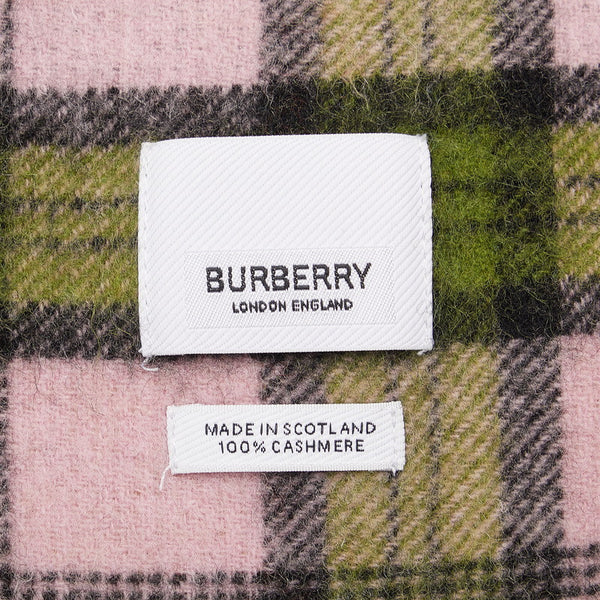 バーバリー ノバチェック マフラー ベージュ ピンク カシミヤ レディース BURBERRY 【中古】