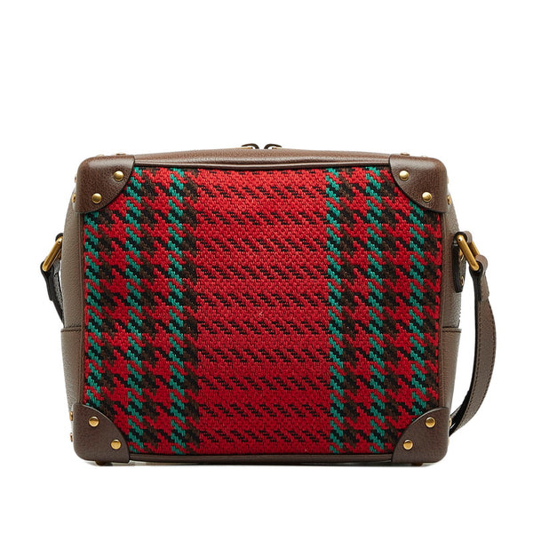 グッチ インターロッキングG 斜め掛け ショルダーバッグ 626363 ブラウン グリーン レッド キャンバス レザー レディース GUCCI 【中古】