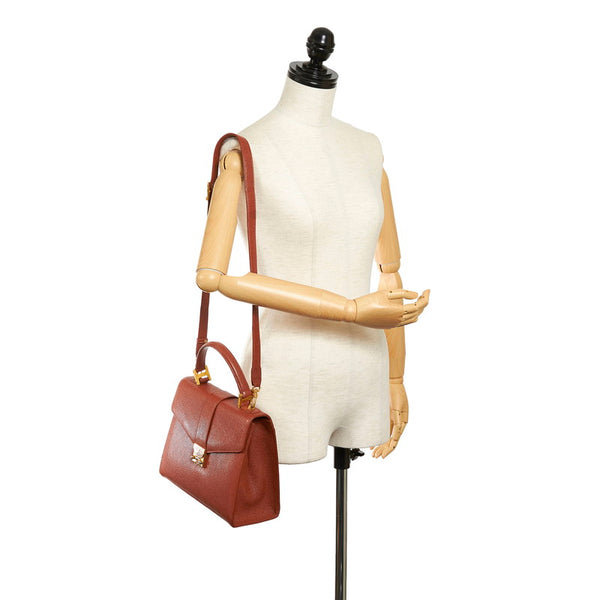 エム シー エム ハンドバッグ ショルダーバッグ 2WAY ブラウン レザー レディース MCM 【中古】
