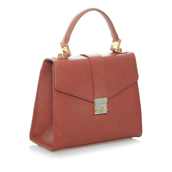 エム シー エム ハンドバッグ ショルダーバッグ 2WAY ブラウン レザー レディース MCM 【中古】