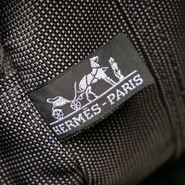 エルメス エールライン フールトゥMM トートバッグ ハンドバッグ グレー ブラック キャンバス レディース HERMES 【中古】