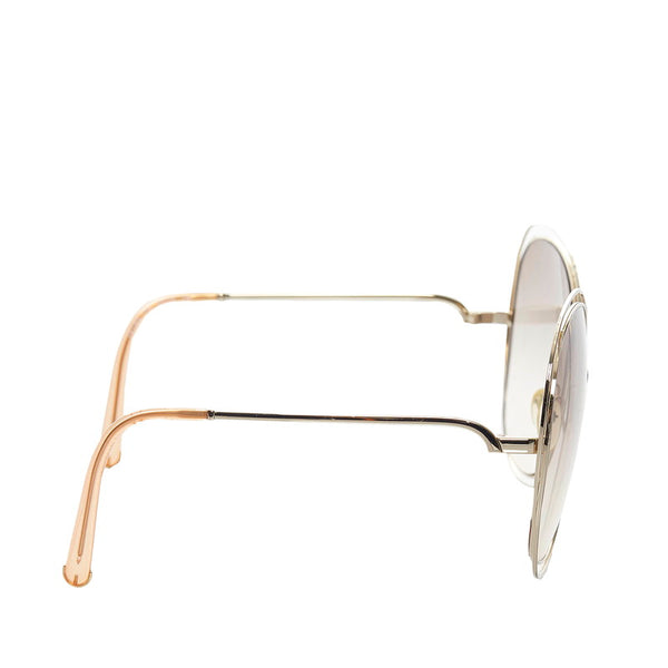 クロエ UVカット サングラス CE126S ライトブラウン グラデーション メッキ プラスチック レディース Chloe 【中古】