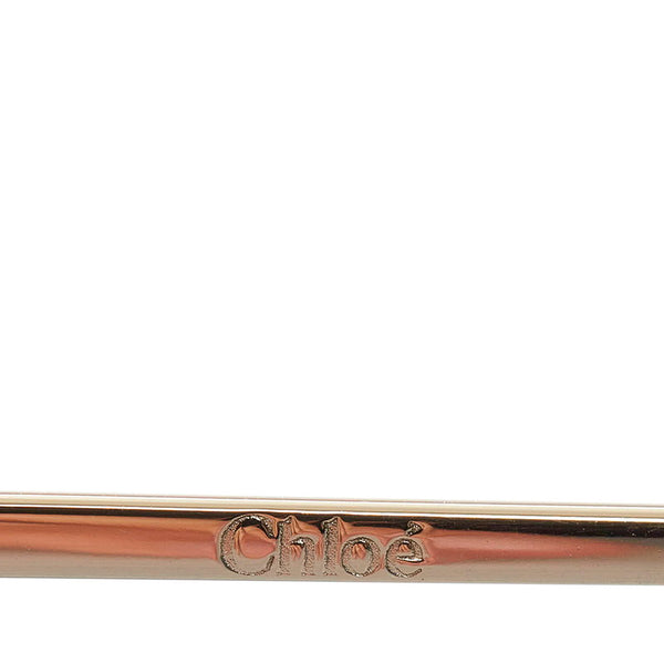 クロエ UVカット サングラス CE126S ライトブラウン グラデーション メッキ プラスチック レディース Chloe 【中古】