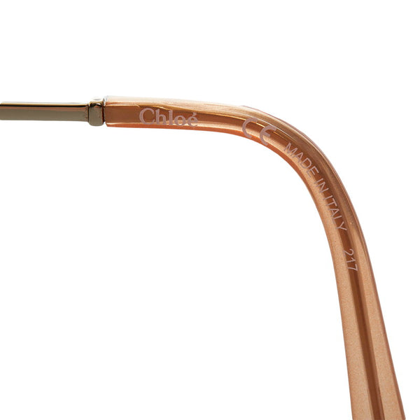 クロエ UVカット サングラス CE126S ライトブラウン グラデーション メッキ プラスチック レディース Chloe 【中古】